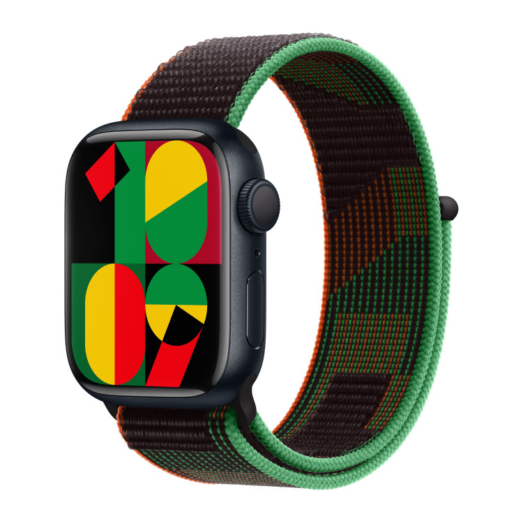 Apple Watch 9 Midnight Aluminum 41mm Sport Loop Black Unity