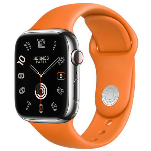 Apple Watch Hermes Series 12 46mm, тёмно-коричневый ремешок с раскладывающейся застежкой