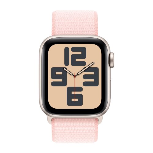 Apple Watch SE (2023) 44mm, Starlight Aluminum Case with Sport Loop - Light Pink (Светло-розовый)