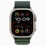 Apple Watch Ultra 2 49mm Titanium Case with Dark Green Alpine Loop (Small)
