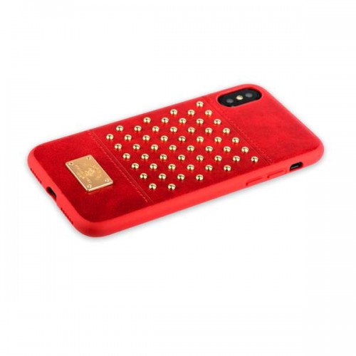 Кожаная накладка Staccato Series для iPhone X - Красная