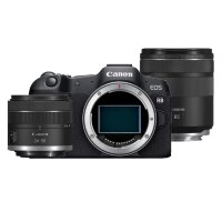 Canon EOS R8 Mirrorless Camera, Black + RF 85mm Macro IS STM Lens + RF 24-50mm IS STM Lens