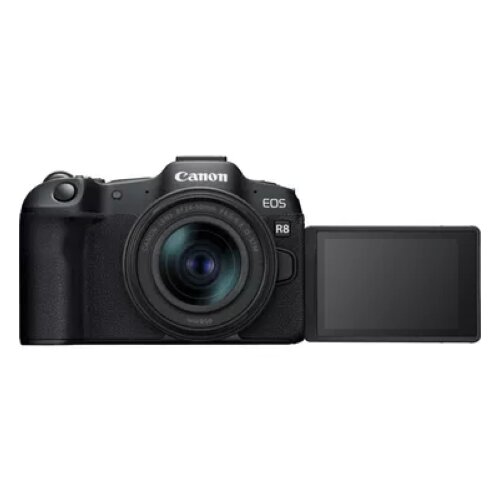 Canon EOS R8 Mirrorless Camera, Black + RF 85mm Macro IS STM Lens + RF 24-50mm IS STM Lens