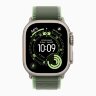 Apple Watch Ultra 3 49mm Titanium Case with Green/Neon Trail Loop (S/M)