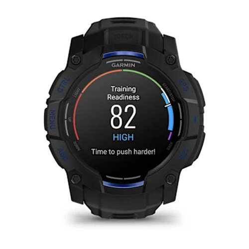 Умные часы Garmin Instinct 3 50mm, AMOLED, Black, Black/Bolt Blue Band