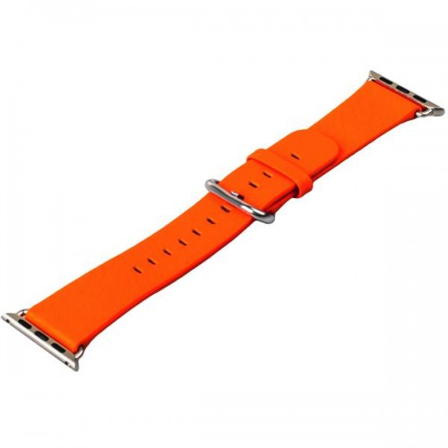 Ремешок кожаный с классической пряжкой для Apple Watch 38mm Оранжевый