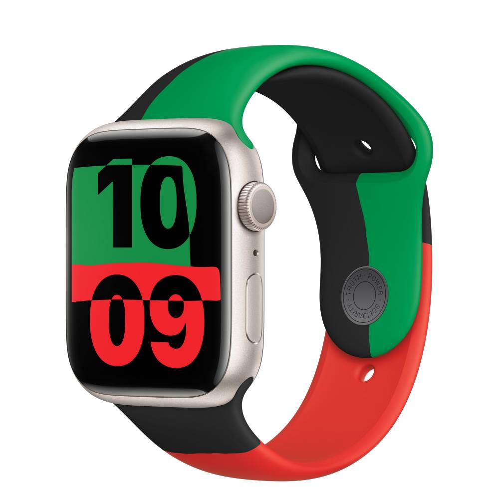 Apple Watch 9 Aluminum Starlight 45mm Black Unity band band