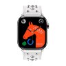 Ремешок Hermès Single Tour Clou Medor Rock из кожи Swift 46mm для Apple Watch - Белый (Blanc)