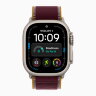 Ремешок для Apple Watch Ultra 49mm Trail Loop Titanium (M/L) - Burgundy (Бордовый)