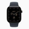 Apple Watch Series 12 46mm, Natural Titanium Case with Sport Band - Navy Blue