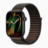Apple Watch Series 12 42mm, Black Aluminum Case with Sport Loop - Black Unity - Unity Rhythm