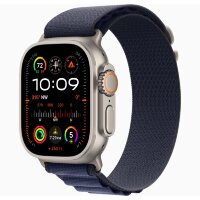 Apple Watch Ultra 2 49mm Titanium Case with Navy Alpine Loop (Large)