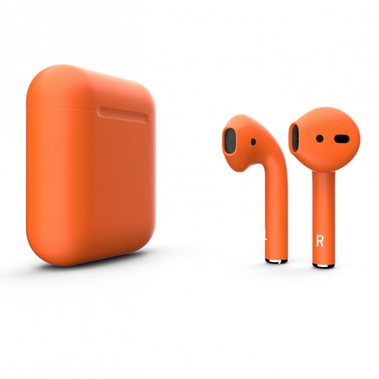 Оранжевые Airpods 2 матовые (2019)