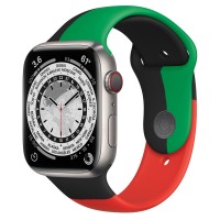 Apple Watch Series 7 45 мм, Титановые, спортивный ремешок «Капри»