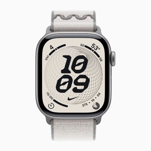 Apple Watch Series 11 42mm, Space Gray Aluminum Case with Nike Sport Loop - Veiled Grey