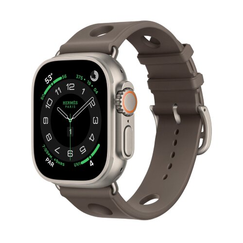 Спортивный ремешок Hermes для Ultra 3 Scub’H Diving 49mm - Серный (Gris Titane)