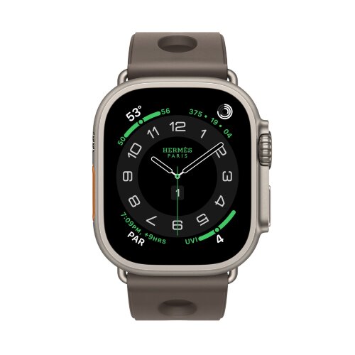 Спортивный ремешок Hermes для Ultra 3 Scub’H Diving 49mm - Серный (Gris Titane)
