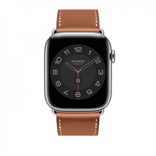Ремешок Hermès Single Tour из кожи Swift 45mm для Apple Watch - Коричневый (Gold)