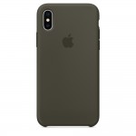 Силиконовый чехол для iPhone X тёмно-оливковый