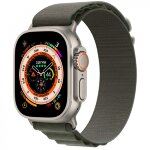 Apple Watch Ultra 2 49mm Titanium Case with Green Alpine Loop (Medium)
