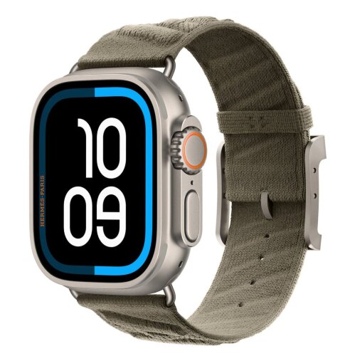 Apple Watch Ultra 4 Hermes 49mm, ремешок En Mer серого цвета