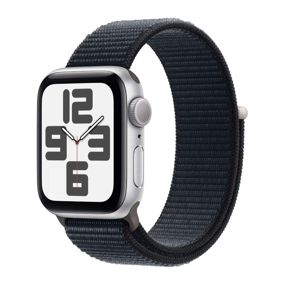 Apple Watch SE 2023 Aluminum Starlight 44mm Midnight Sport loop