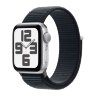 Apple Watch SE (2023) 44mm, Silver Aluminum Case with Sport Loop - Midnight (Черный)