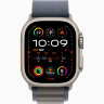 Apple Watch Ultra 3 49mm Titanium Case with Blue Alpine Loop (L)