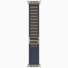 Apple Watch Ultra 3 49mm Titanium Case with Blue Alpine Loop (L)
