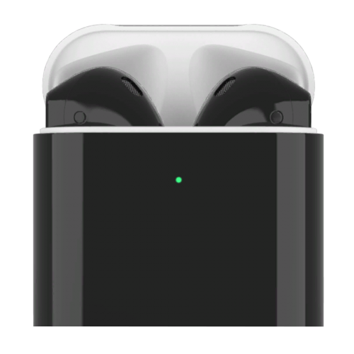 Apple Airpods 2 (2019) черные матовые наушники с беспроводным чехлом
