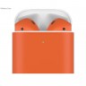 Orange AirPods 2 (2019) with wireless charging case