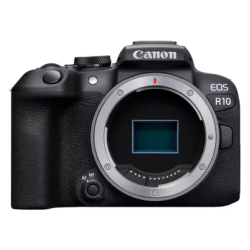 Canon EOS R10 Mirrorless Camera + RF-S 18-45mm F4.5-6.3 IS STM Lens + Mount Adapter EF-EOS R + Backpack + SD Card + Spare Battery