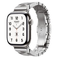 Apple Watch Hermes Series 11 42mm, блочный стальной браслет (M)