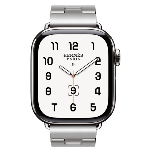 Apple Watch Hermes Series 11 42mm, блочный стальной браслет (M)
