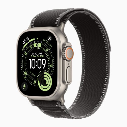 Apple Watch Ultra 3 49mm Titanium Case with Black/Charcoal Trail Loop (S/M)