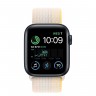 Apple Watch SE (2022) 40mm, Midnight Aluminum Case with Sport Loop - Starlight