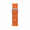 Ремешок Hermès Single Tour из кожи Swift 41mm для Apple Watch - Оранжевый (Orange)
