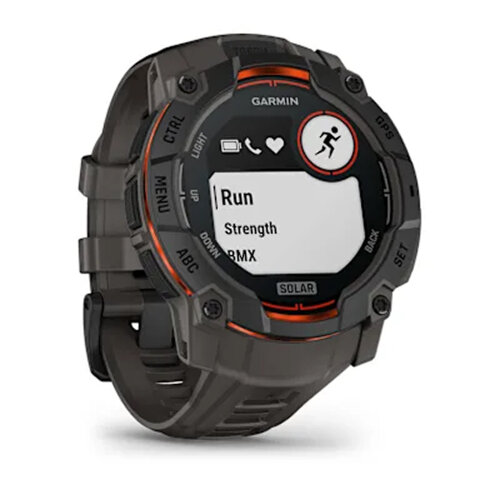 Умные часы Garmin Instinct 3 50mm, Solar, Black, Charcoal Band
