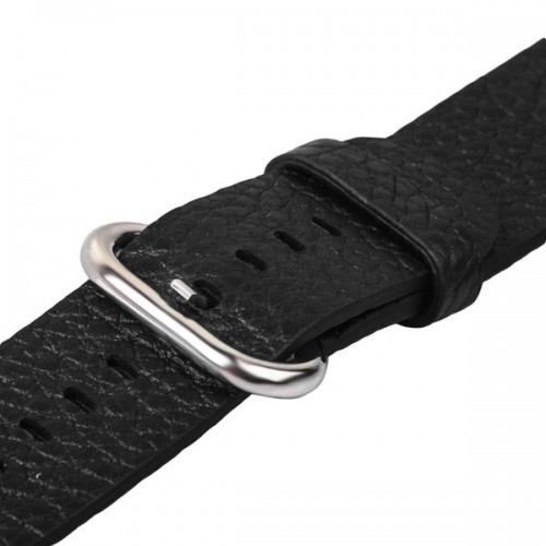 Ремешок кожаный классическая пряжка для Apple Watch 38mm Черный