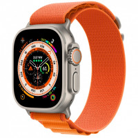 Apple Watch Ultra 2 49mm Titanium Case with Orange Alpine Loop (M)