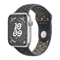 Apple Watch Series 9 41mm, Silver Aluminum Case with Nike Sport Band - Midnight Sky