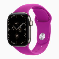 Apple Watch Series 12 46mm, Natural Titanium Case with Sport Band - Magenta