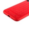 Кожаная накладка Ravel Series для iPhone X - Красная