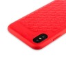 Кожаная накладка Ravel Series для iPhone X - Красная