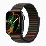 Apple Watch Series 11 46mm, Jet Black Aluminum Case with Sport Loop - Black Unity - Unity Rhythm
