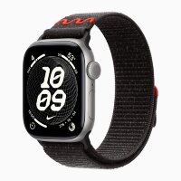 Apple Watch Series 11 46mm, Space Gray Aluminum Case with Nike Sport Loop - Midnight Black