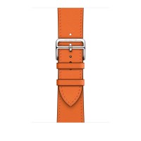 Ремешок Hermès Single Tour из кожи Swift 45mm для Apple Watch - Оранжевый