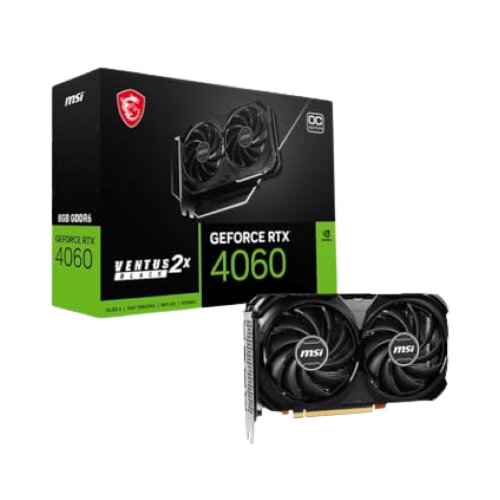Видеокарта NVIDIA MSI GeForce RTX 4060 Ventus 2X Black OC 8 ГБ