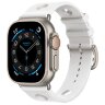 Apple Watch Ultra 4 Hermes 49mm, спортивный ремешок Scub’H Diving белого цвета