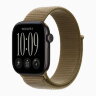 Apple Watch Series 12 46mm, Black Aluminum Case with Sport Loop - Olive
